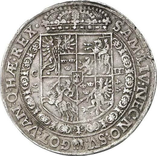 Reverso Tálero 1644 C DC "Sin espada" - valor de la moneda de plata - Polonia, Vladislao IV