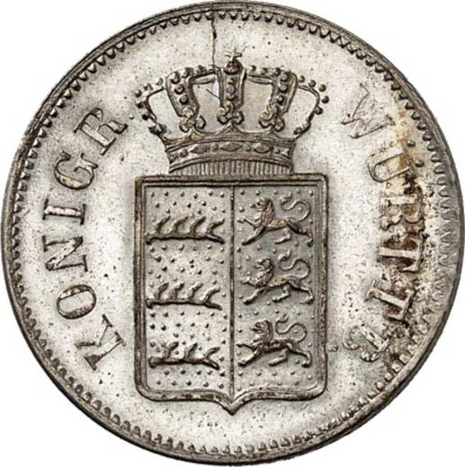 Anverso 6 Kreuzers 1856 - valor de la moneda de plata - Wurtemberg, Guillermo I