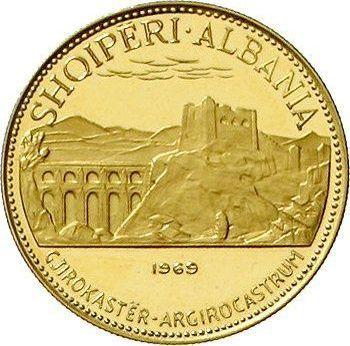 Awers monety - 50 leków 1969 "Gjirokastёr" - cena złotej monety - Albania, Republika Ludowa