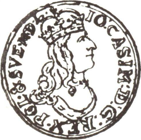 Аверс монеты - Трояк (3 гроша) 1661 года AT - цена серебряной монеты - Польша, Ян II Казимир