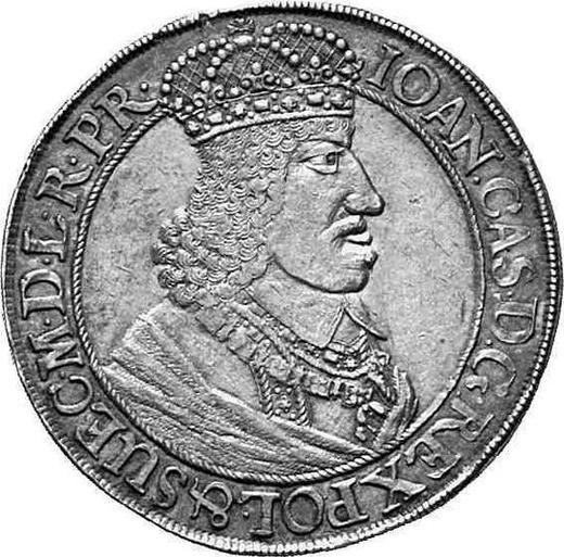 Аверс монеты - Талер 1655 года GR "Гданьск" - цена серебряной монеты - Польша, Ян II Казимир