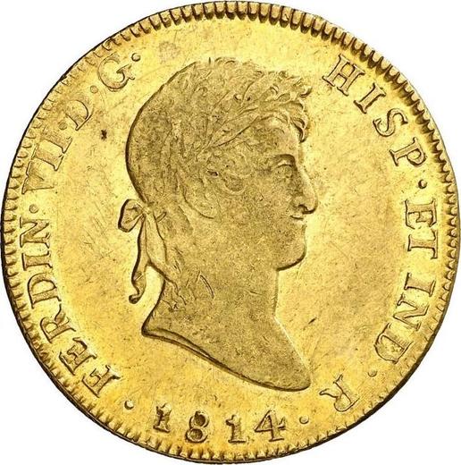 Аверс монеты - 8 эскудо 1814 года Mo JJ - цена золотой монеты - Мексика, Фердинанд VII