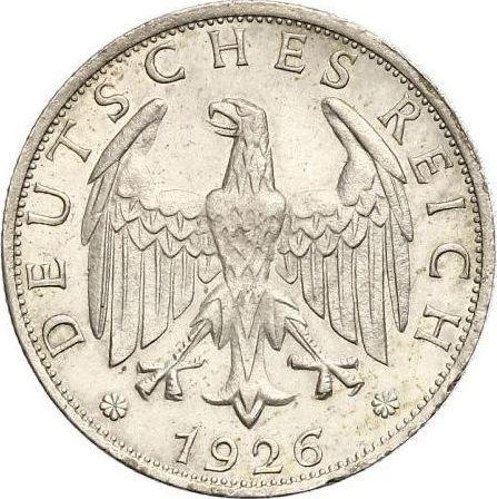 Anverso 2 Reichsmarks 1926 E - valor de la moneda de plata - Alemania, República de Weimar