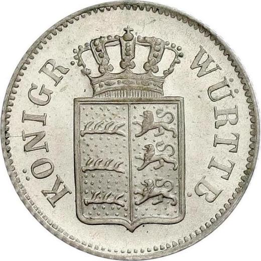 Аверс монеты - 6 крейцеров 1855 года - цена серебряной монеты - Вюртемберг, Вильгельм I