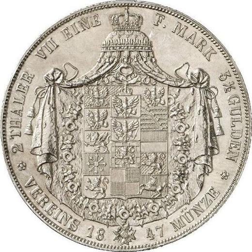 Reverso 2 táleros 1847 A - valor de la moneda de plata - Prusia, Federico Guillermo IV
