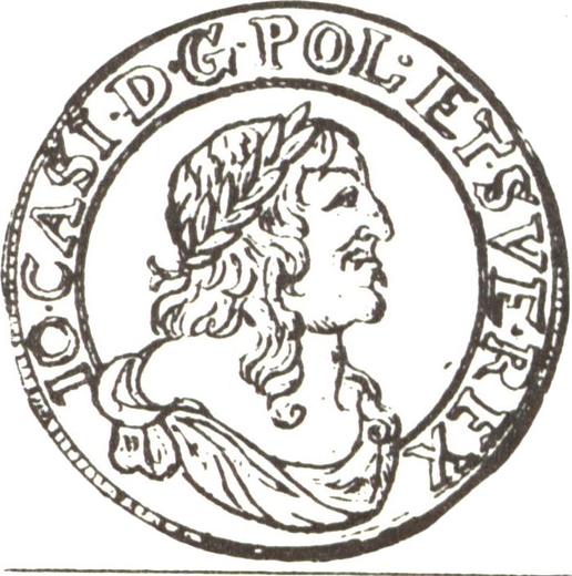 Аверс монеты - 2 дуката 1659 года TLB "Тип 1651-1659" - цена золотой монеты - Польша, Ян II Казимир