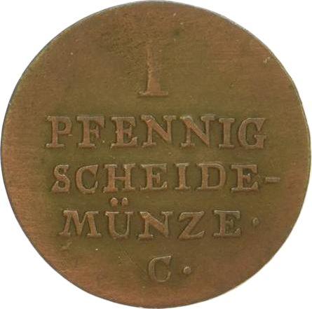 Rewers monety - 1 fenig 1821 C - cena  monety - Hanower, Jerzy IV