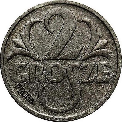 Реверс монеты - Пробные 2 гроша 1939 года WJ Цинк - цена  монеты - Польша, Немецкая оккупация