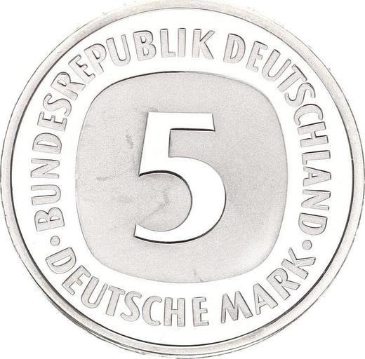Аверс монеты - 5 марок 1988 года D - цена  монеты - Германия, ФРГ