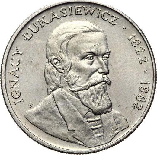 Reverso 50 eslotis 1983 MW SW "Ignacy Łukasiewicz" Cuproníquel - valor de la moneda  - Polonia, República Popular