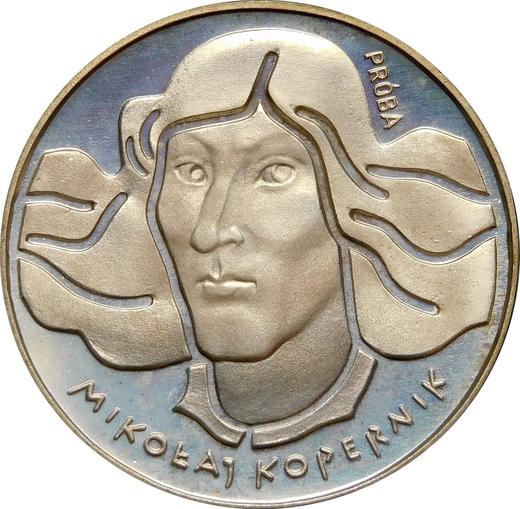 Reverso Pruebas 100 eslotis 1973 MW "Nicolás Copérnico" Plata - valor de la moneda de plata - Polonia, República Popular