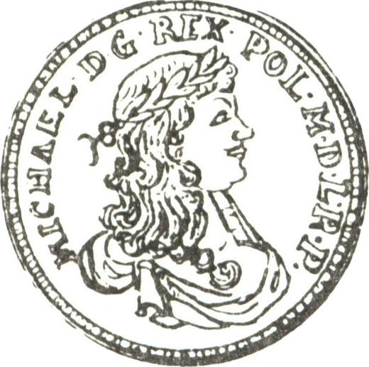 Awers monety - Dwudukat bez daty (1669-1673) DL "Gdańsk" - cena złotej monety - Polska, Michał Korybut