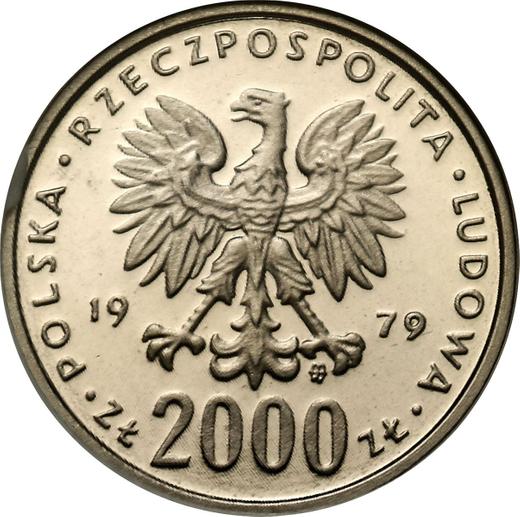 Obverse Pattern 2000 Zlotych 1979 MW "Mieszko I" Nickel -  Coin Value - Poland, Peoples Republic