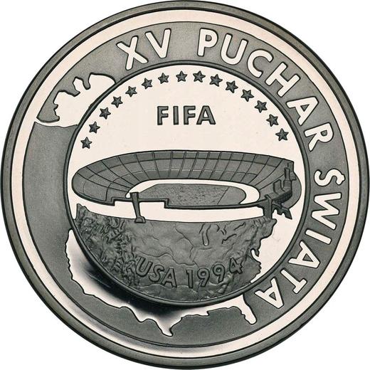 Reverse 1000 Zlotych 1994 MW "XV World Cup - FIFA USA 1994" - Silver Coin Value - Poland, III Republic after denomination