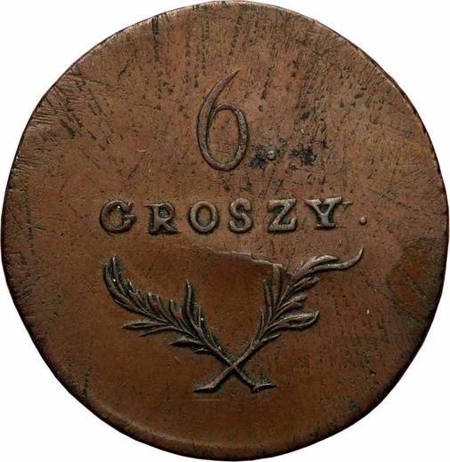 Rewers monety - 6 groszy 1813 "Zamość" Bez napisu - cena  monety - Polska, Księstwo Warszawskie