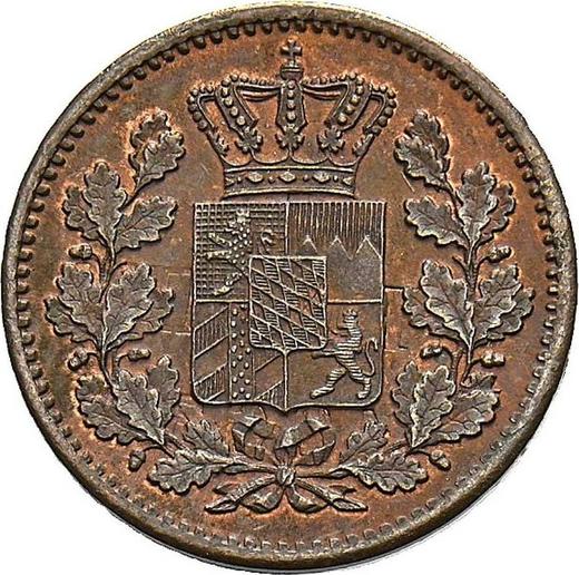 Anverso 1 Pfennig 1863 - valor de la moneda  - Baviera, Maximilian II