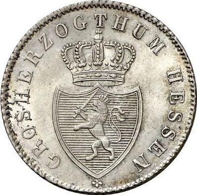 Awers monety - 6 krajcarów 1835 - cena srebrnej monety - Hesja-Darmstadt, Ludwik II