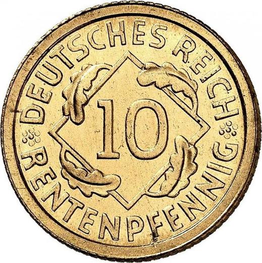 Аверс монеты - 10 рентенпфеннигов 1923 года D - цена  монеты - Германия, Bеймарская республика
