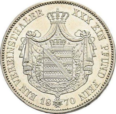 Reverso Tálero 1870 A - valor de la moneda de plata - Sajonia-Weimar-Eisenach, Carlos Alejandro 