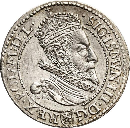 Anverso Szostak (6 groszy) 1600 M - valor de la moneda de plata - Polonia, Segismundo III