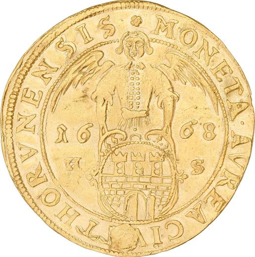 Rewers monety - Dwudukat 1668 HS "Toruń" - cena złotej monety - Polska, Jan II Kazimierz