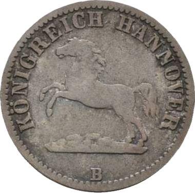 Anverso Medio grosz 1859 B - valor de la moneda de plata - Hannover, Jorge V