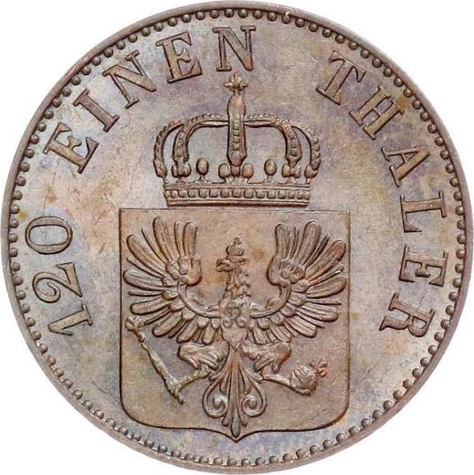 Аверс монеты - 3 пфеннига 1851 года A - цена  монеты - Пруссия, Фридрих Вильгельм IV