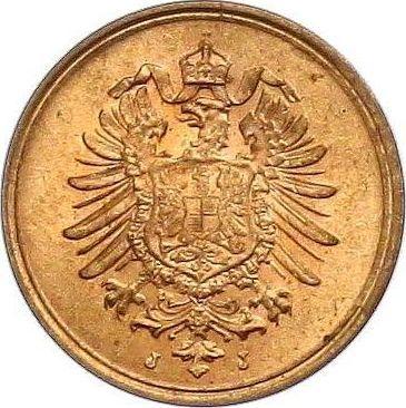 Reverso 1 Pfennig 1875 J "Tipo 1873-1889" - valor de la moneda  - Alemania, Imperio alemán