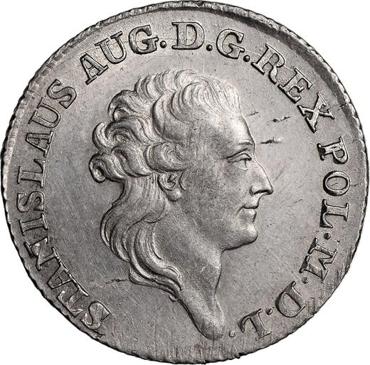 Аверс монеты - Злотовка (4 гроша) 1785 года EB - цена серебряной монеты - Польша, Станислав II Август