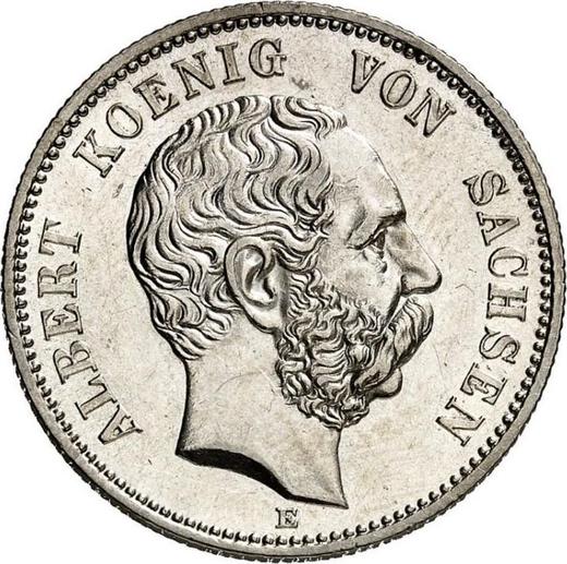 Anverso 2 marcos 1896 E "Sajonia" - valor de la moneda de plata - Alemania, Imperio alemán