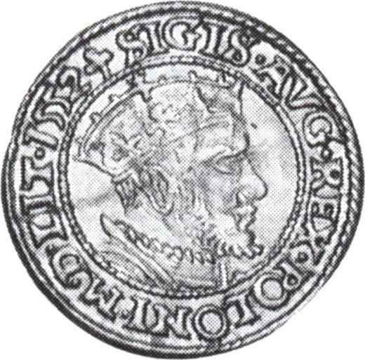 Аверс монеты - Дукат 1552 года "Гданьск" - цена золотой монеты - Польша, Сигизмунд II Август
