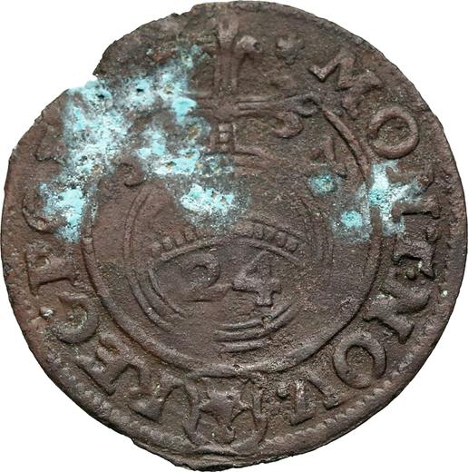 Anverso Poltorak 1654 "Inscripción 24" - valor de la moneda de plata - Polonia, Juan II Casimiro