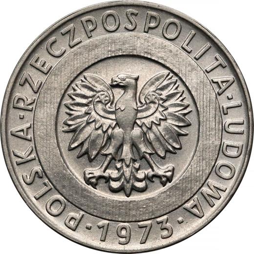 Avers Probe 20 Zlotych 1973 MW "Turm und Ähren" Kupfernickel Ellipsen und Quadrate auf rand - Münze Wert - Polen, Volksrepublik Polen