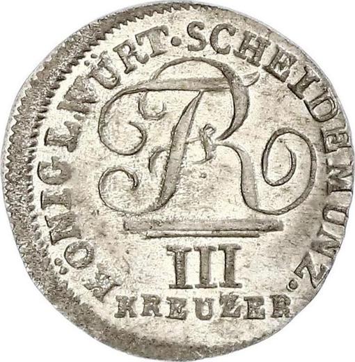 Anverso 3 kreuzers 1812 - valor de la moneda de plata - Wurtemberg, Federico I