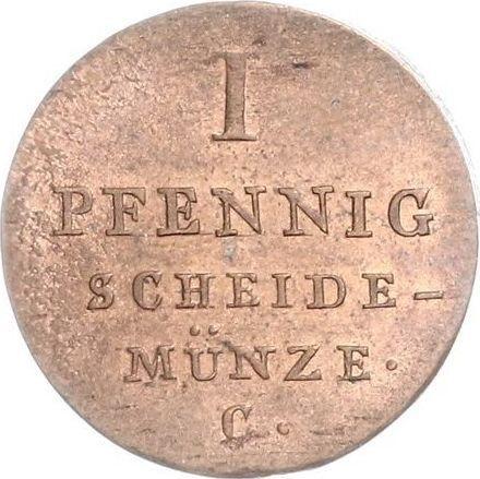 Rewers monety - 1 fenig 1822 C - cena  monety - Hanower, Jerzy IV