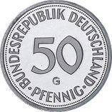 Аверс монеты - 50 пфеннигов 1992 года G - цена  монеты - Германия, ФРГ