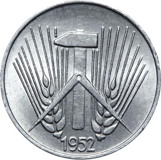 Реверс монеты - 1 пфенниг 1952 года E - цена  монеты - Германия, ГДР