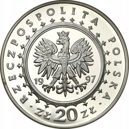Аверс монеты - 20 злотых 1997 года MW "Замок Пескова-Скала" - цена серебряной монеты - Польша, III Республика после деноминации