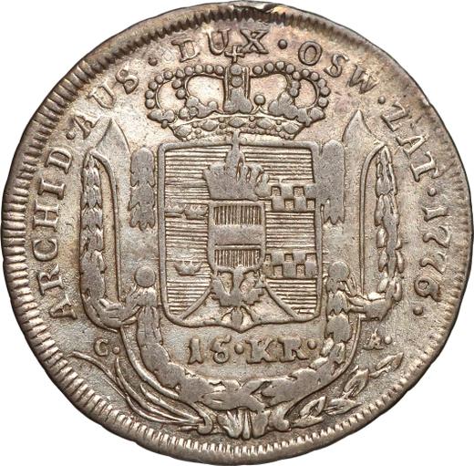 Rewers monety - 15 krajcarów 1776 CA "Dla Galicji" - cena srebrnej monety - Polska, Zabór Austriacki