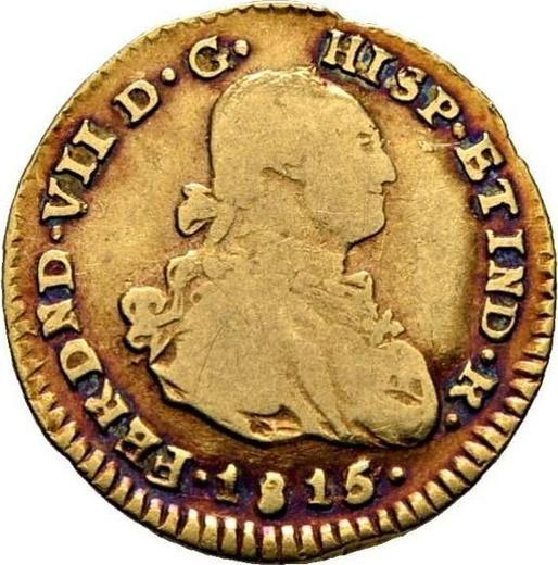 Awers monety - 1 escudo 1815 PN FR - cena złotej monety - Kolumbia, Ferdynand VII