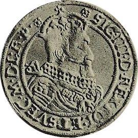 Аверс монеты - Дукат 1630 года HL "Торунь" - цена золотой монеты - Польша, Сигизмунд III Ваза