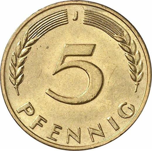 Аверс монеты - 5 пфеннигов 1969 года J - цена  монеты - Германия, ФРГ