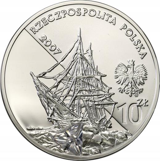 Anverso 10 eslotis 2007 MW ET "Arctowski y Dobrowolski" - valor de la moneda de plata - Polonia, República moderna
