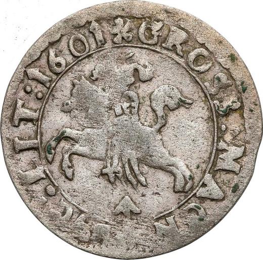 Реверс монеты - 1 грош 1601 года "Литва" - цена серебряной монеты - Польша, Сигизмунд III Ваза