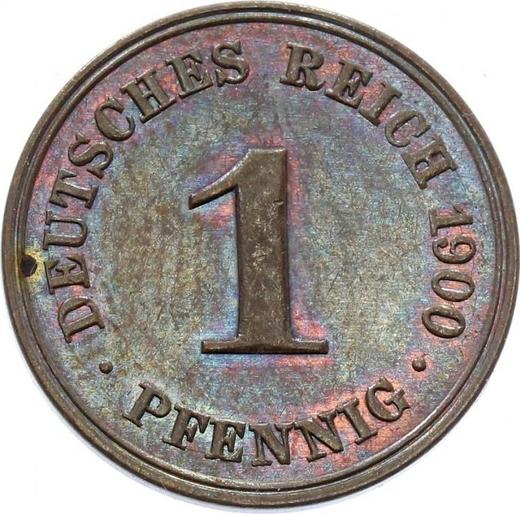 Аверс монеты - 1 пфенниг 1900 года A "Тип 1890-1916" - цена  монеты - Германия, Германская Империя