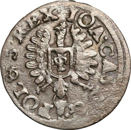 Anverso 1 grosz 1650 Águila con escudo de armas - valor de la moneda de plata - Polonia, Juan II Casimiro
