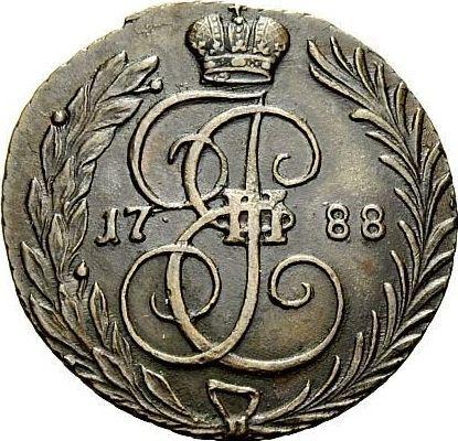 Reverso 1 kopek 1788 Sin marca de ceca Reacuñación - valor de la moneda  - Rusia, Catalina II