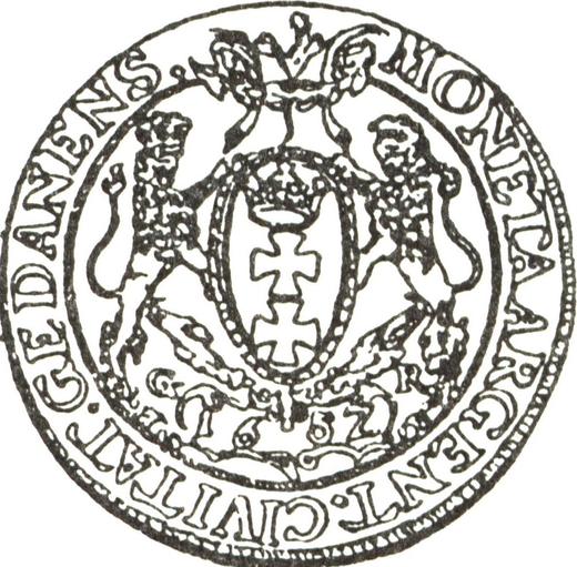 Реверс монеты - Талер 1652 года GR "Гданьск" - цена серебряной монеты - Польша, Ян II Казимир
