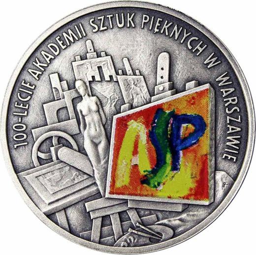 Reverso 10 eslotis 2004 MW NR "Centenario de la Academia de Bellas Artes" - valor de la moneda de plata - Polonia, República moderna