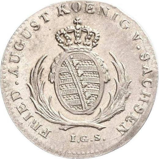 Awers monety - 1/12 Thaler 1820 I.G.S. - cena srebrnej monety - Saksonia-Albertyna, Fryderyk August I